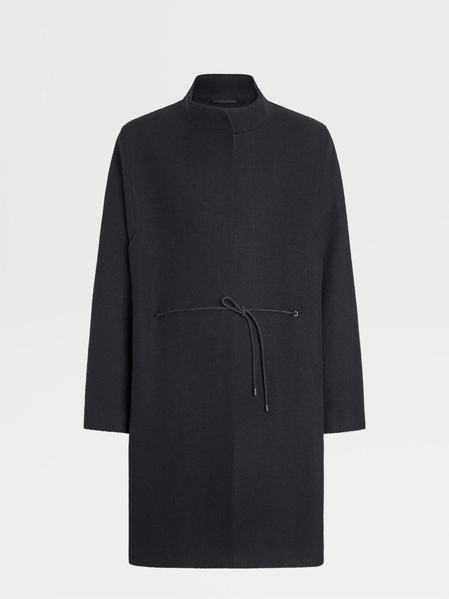 for Men Mens Clothing Coats Parka coats Ermenegildo Zegna Synthetic Coat in Dark Blue Blue 