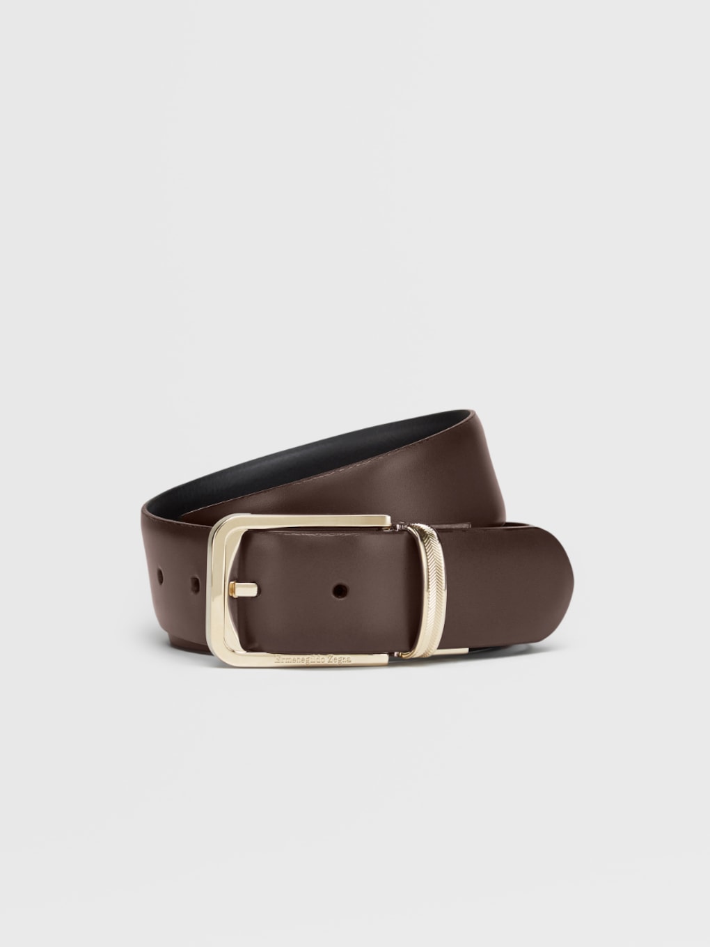 Black with White Stitching Gold-Tone Buckle Reversible Belt Wide CHARCOAL GREY 