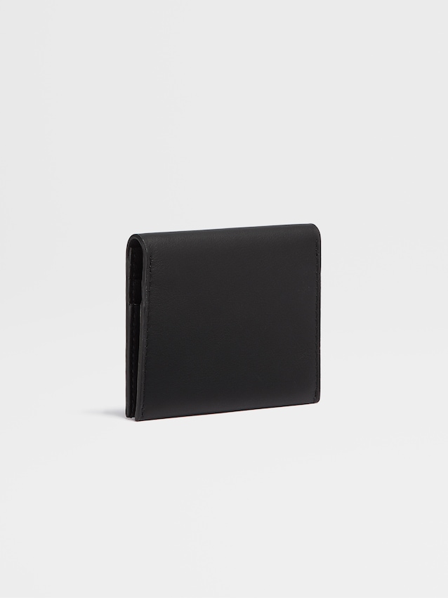 Porte-cartes en cuir à plaque logo Cuir Ermenegildo Zegna pour homme en coloris Noir Homme Accessoires Portefeuilles et porte-cartes 