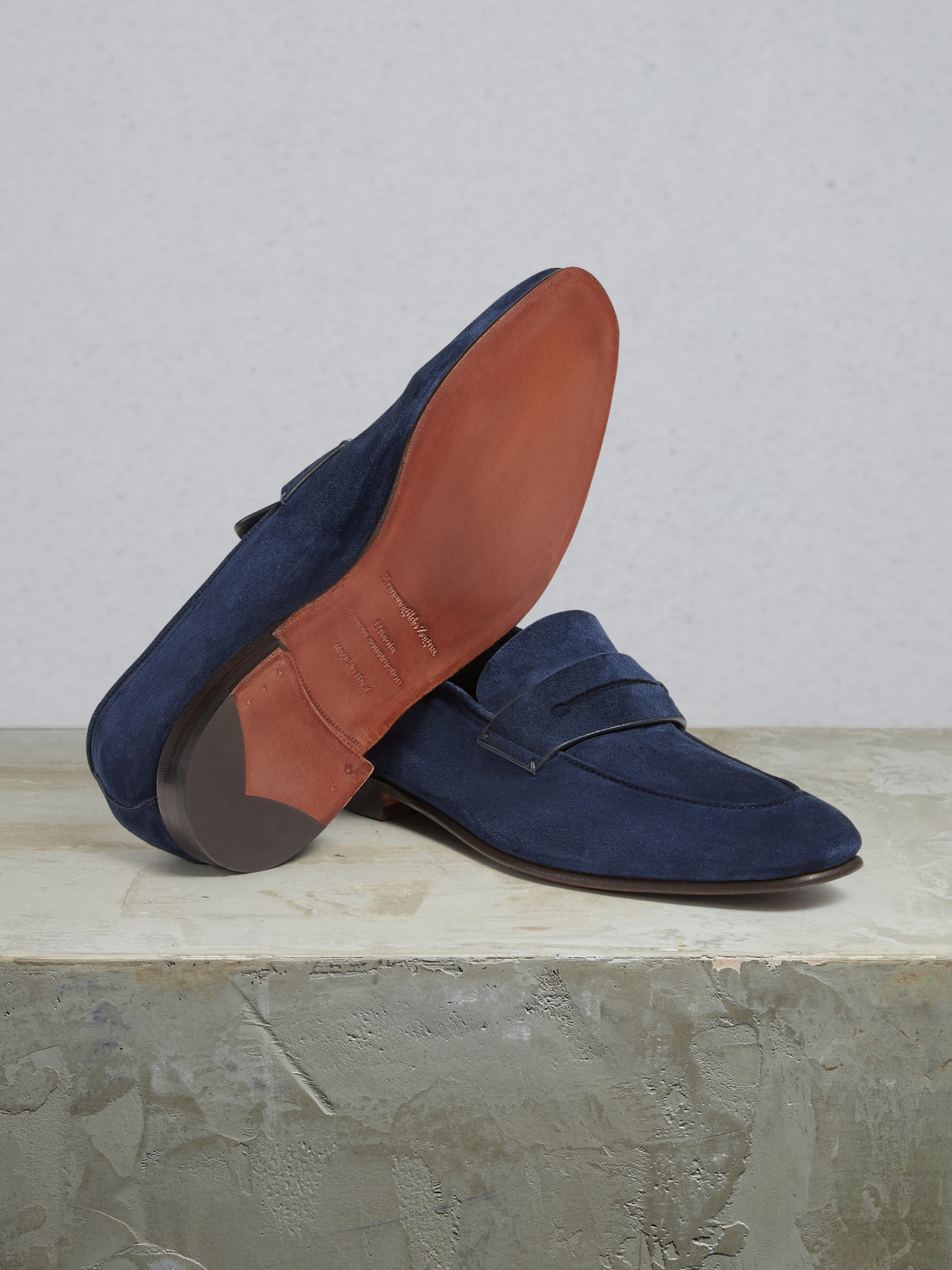 Zegna suede loafers clearance