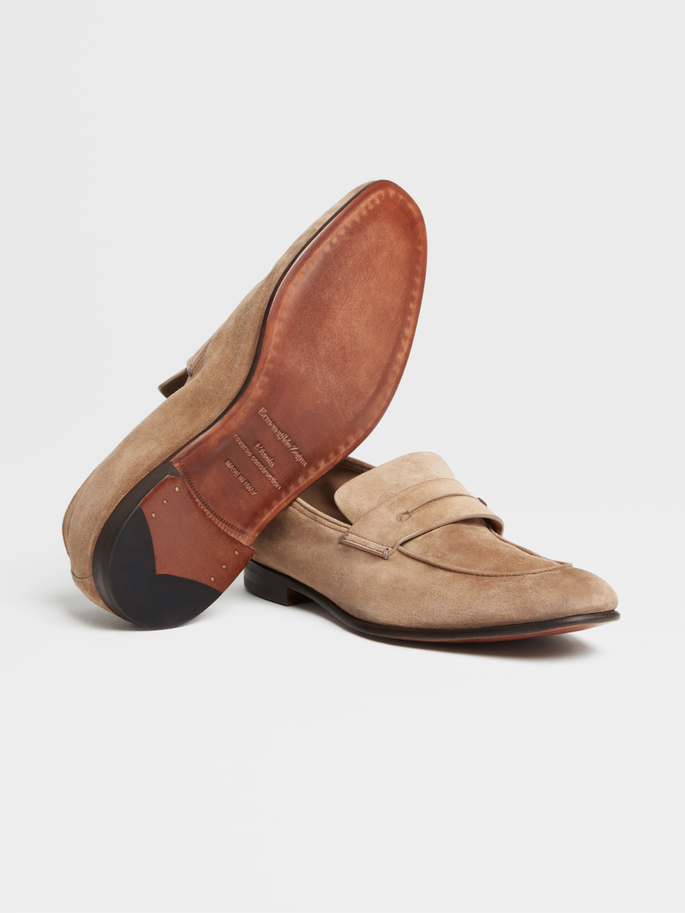 Mocasines L'Asola en Ante Blanco Roto | Zegna
