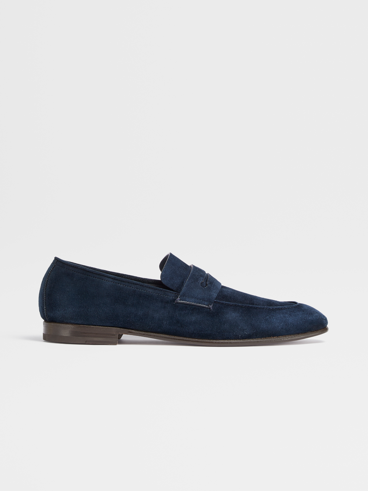 Navy Blue Suede Loafers FW23 22122810 Zegna
