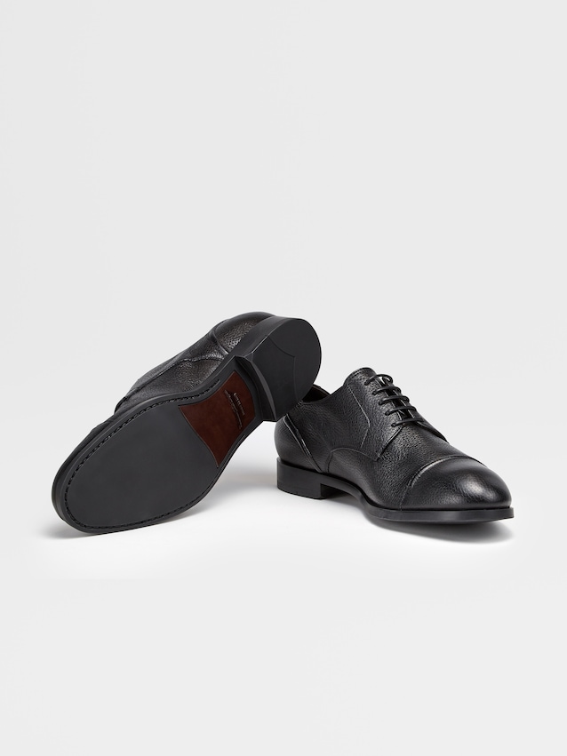 Save 58% Ermenegildo Zegna Leather Slim Square-toe Dress Shoes in Black for Men Mens Shoes Lace-ups Oxford shoes 