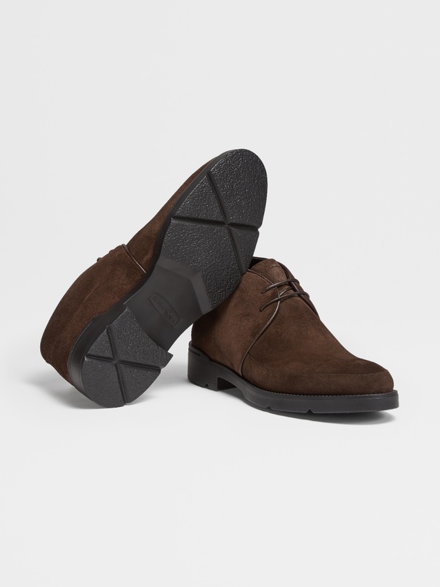 brown suede leather boots