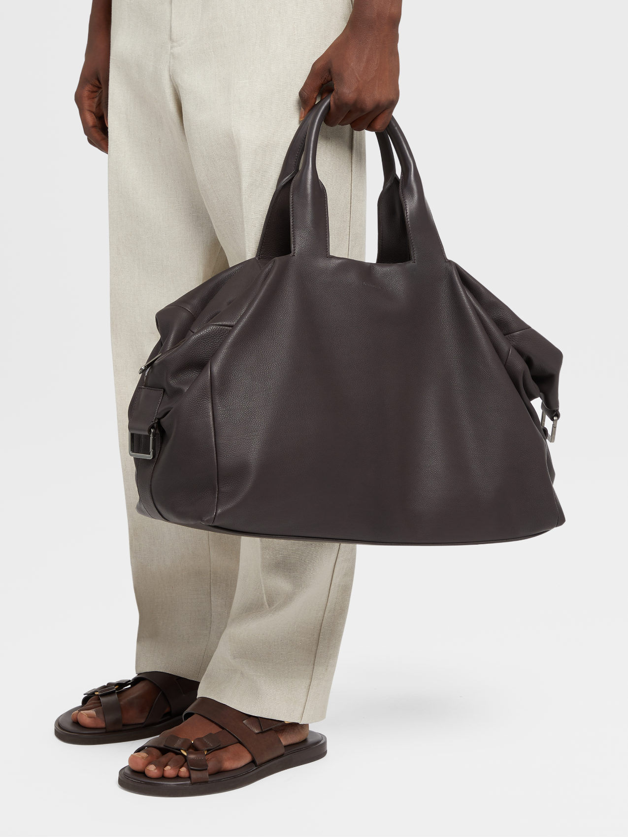 Soft leather holdall clearance