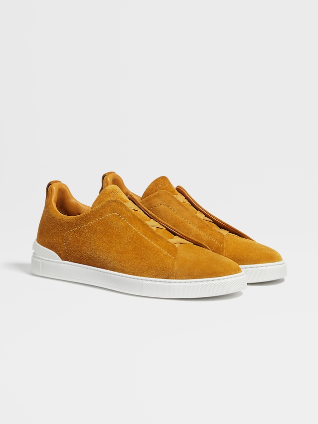 mens yellow slip on shoes