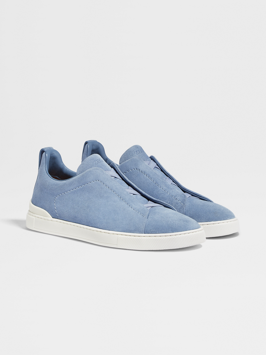 destillation Fremkald gave Light Blue Suede Triple Stitch™ Low Top Sneakers SS23 22361711 | Zegna ES