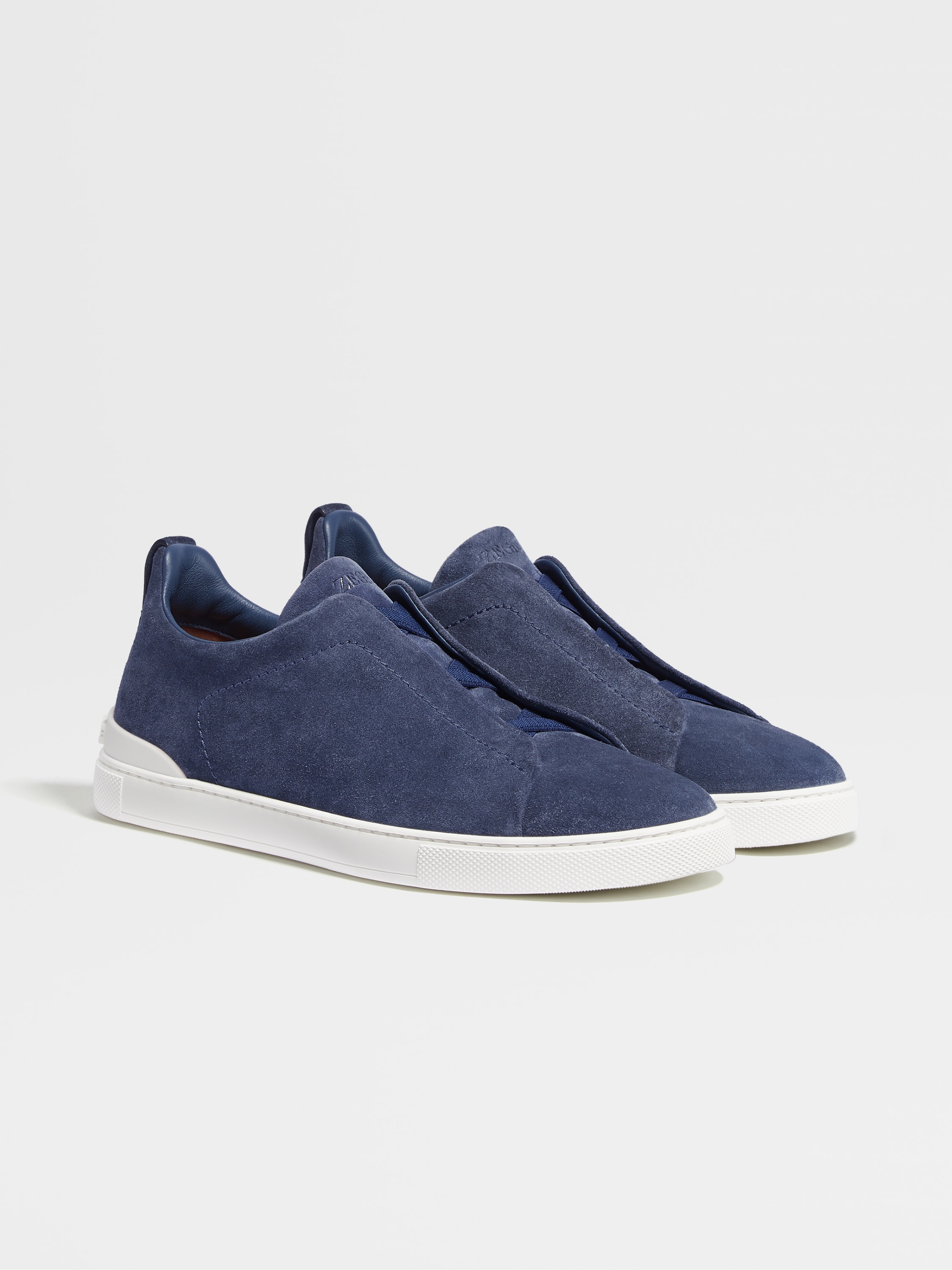 Utility Blue Suede Triple Stitch™ Sneakers FW23 22320607 | Zegna US