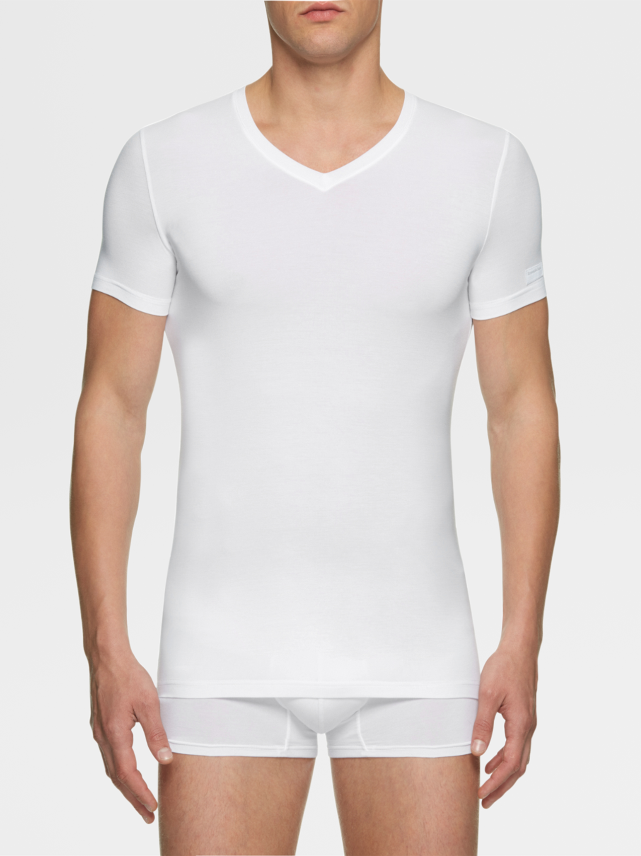 camiseta pico blanca