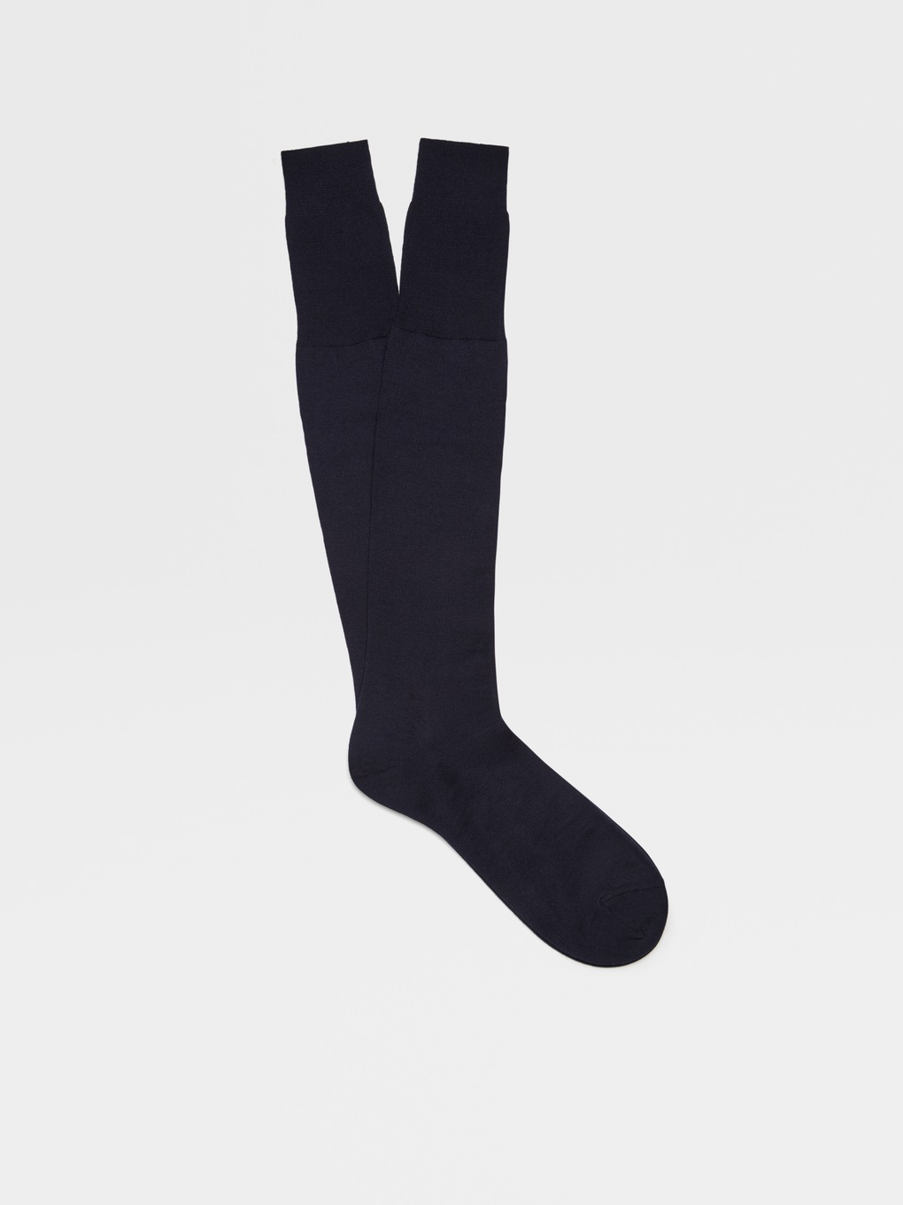 Navy Blue Wool Knee Socks FW22 10367412 Zegna