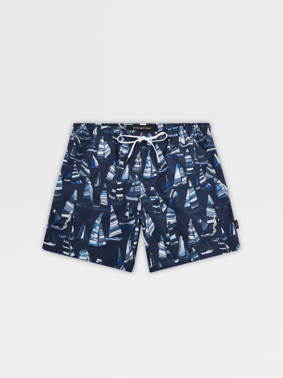 mercenario predicción Brillar Pantalones cortos de baño en microfibra con estampado náutico azul marino  FW22 10523158 | Zegna