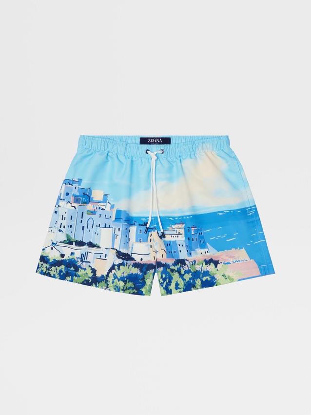 Zegna Rio de Janeiro Watercolor Swim Shorts