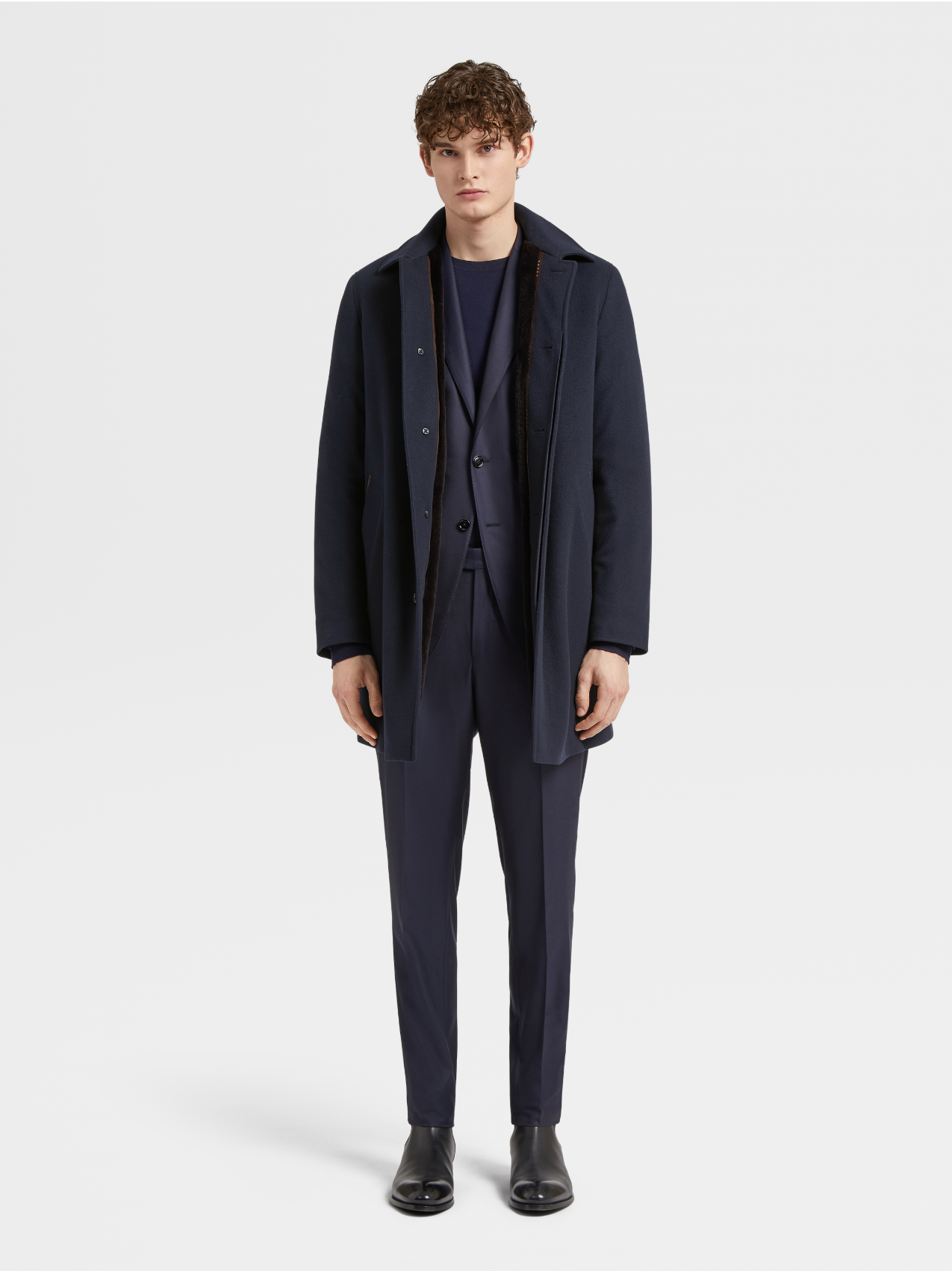 12milmil12 ミンクファー付きウールトレンチコート Ss22 10486824 Zegna