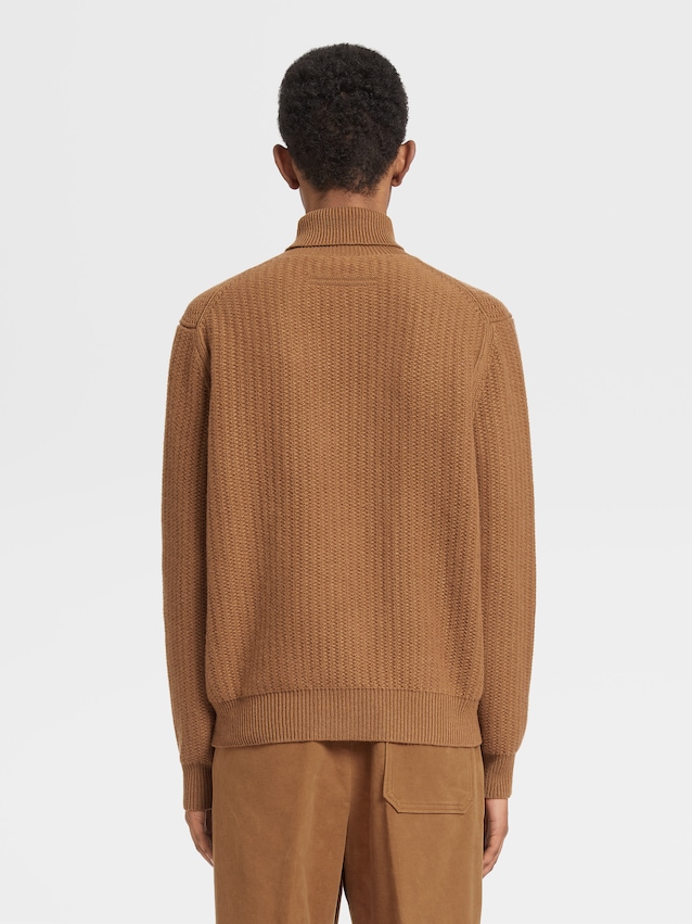 信頼】 ゼニア メンズ ニット セーター アウター Cashmere blend Brown