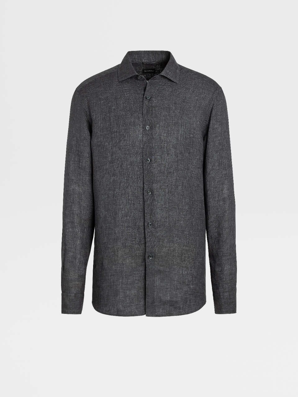 Dark grey linen shirt clearance