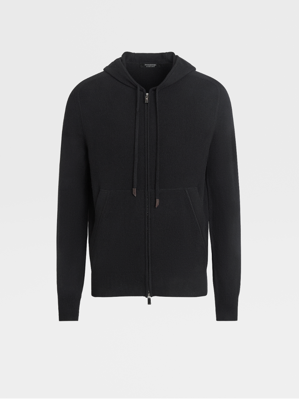 black hooded cardigan