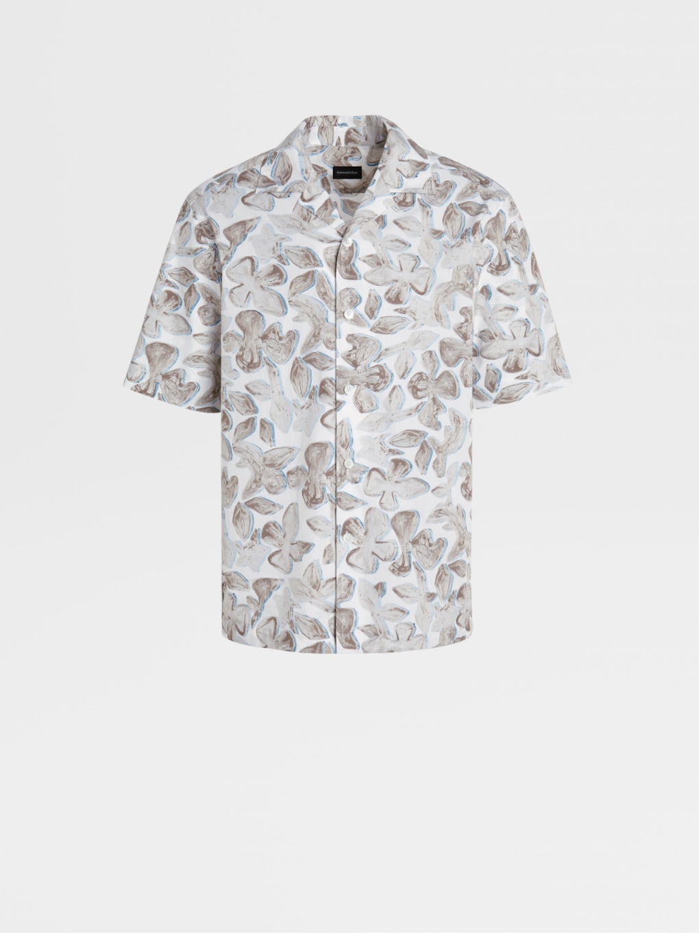 Printed Multicolor Pure Cotton Short-sleeve Shirt, Regular Fit SS22 