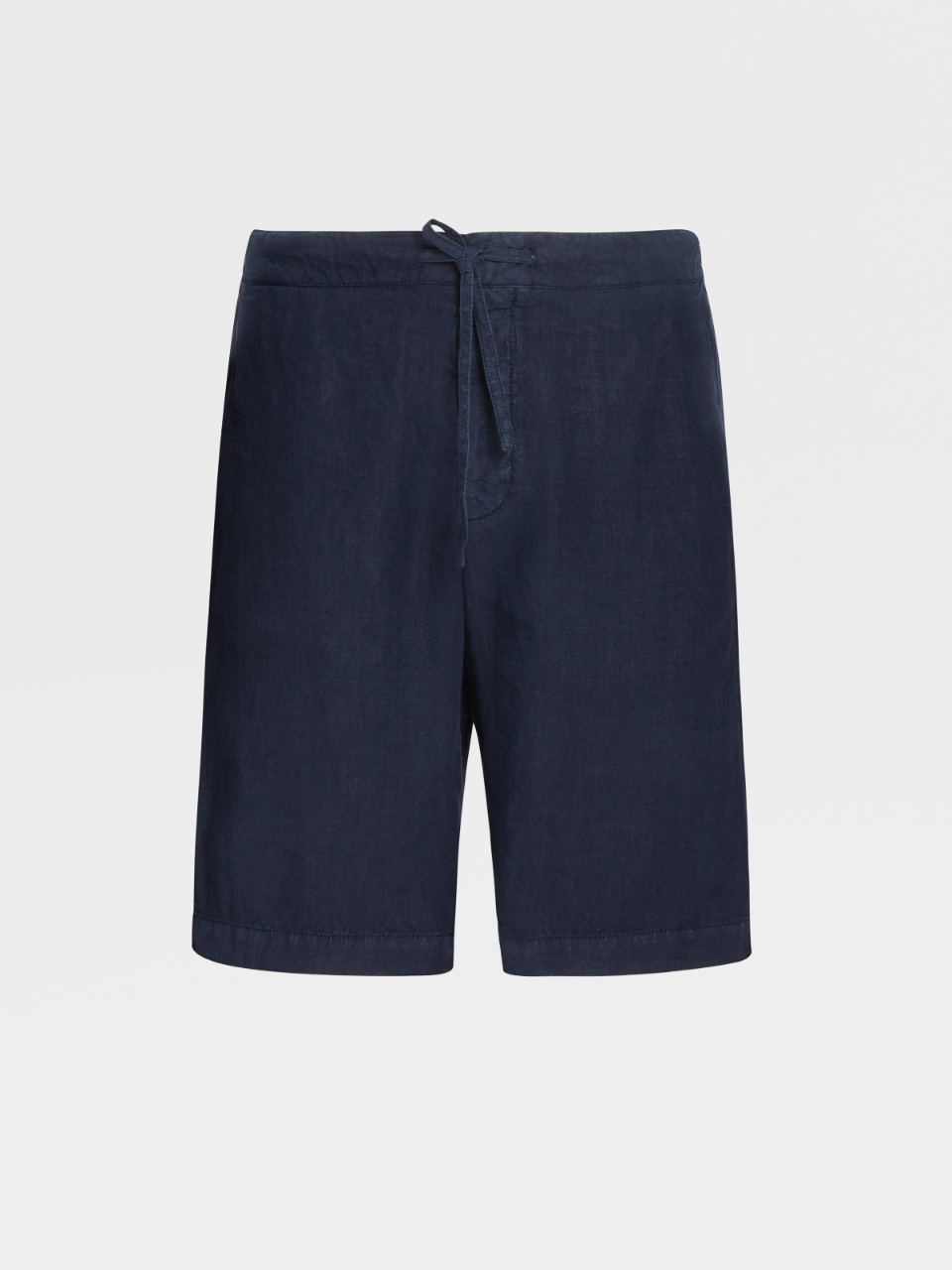 Navy blue linen shorts clearance