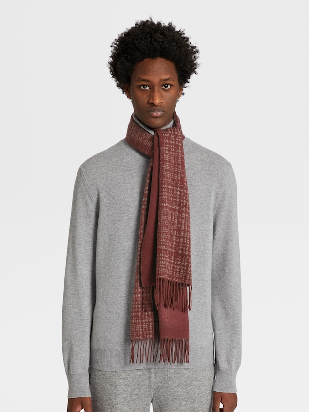 デザイナーシルク、ウール、カシミア製メンズマフラー | Zegna