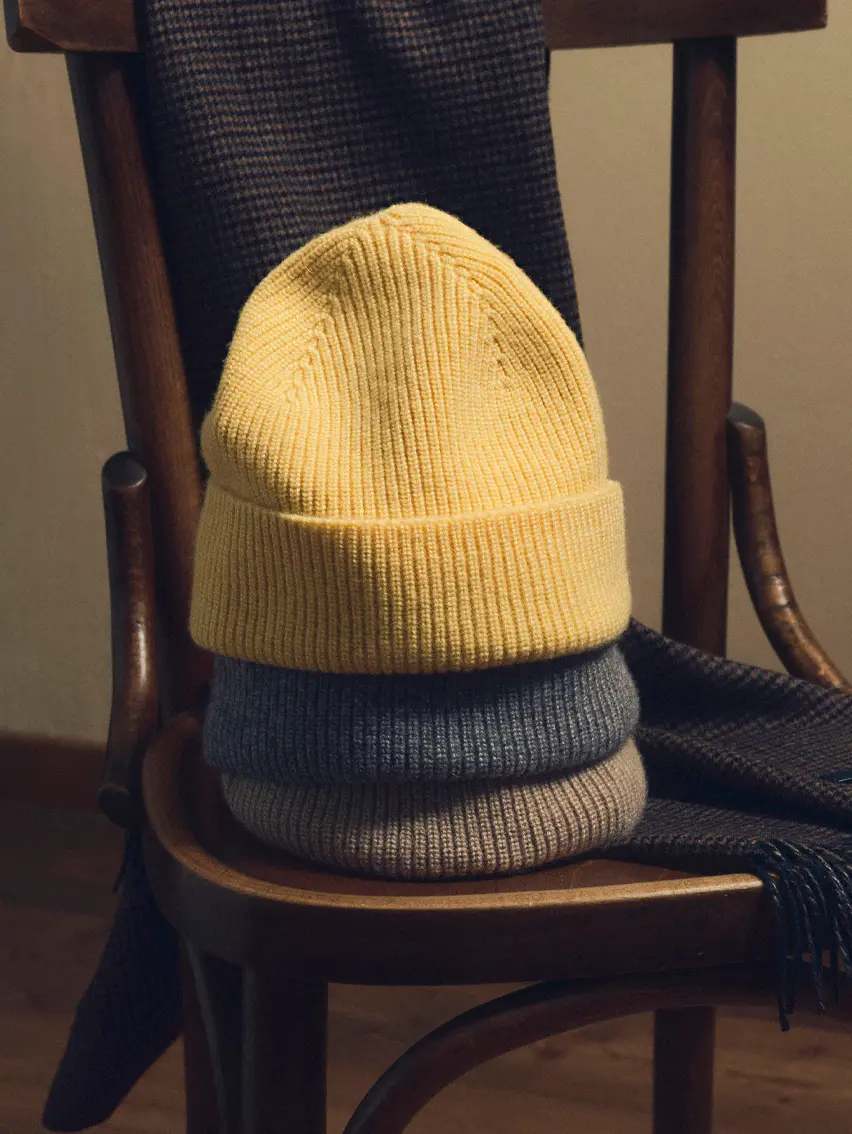 ZEGNA scarf and hat set from the men’s Fall Winter 2025 collection.