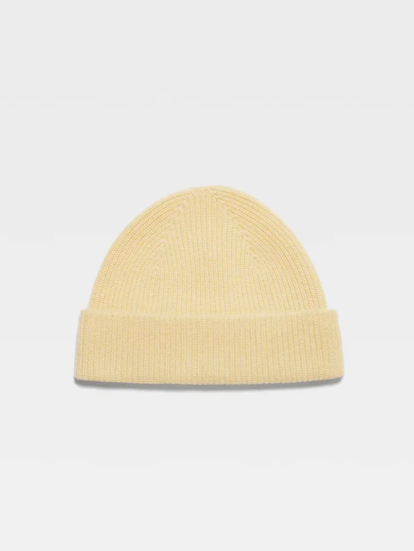 Light Yellow Oasi Cashmere Beanie