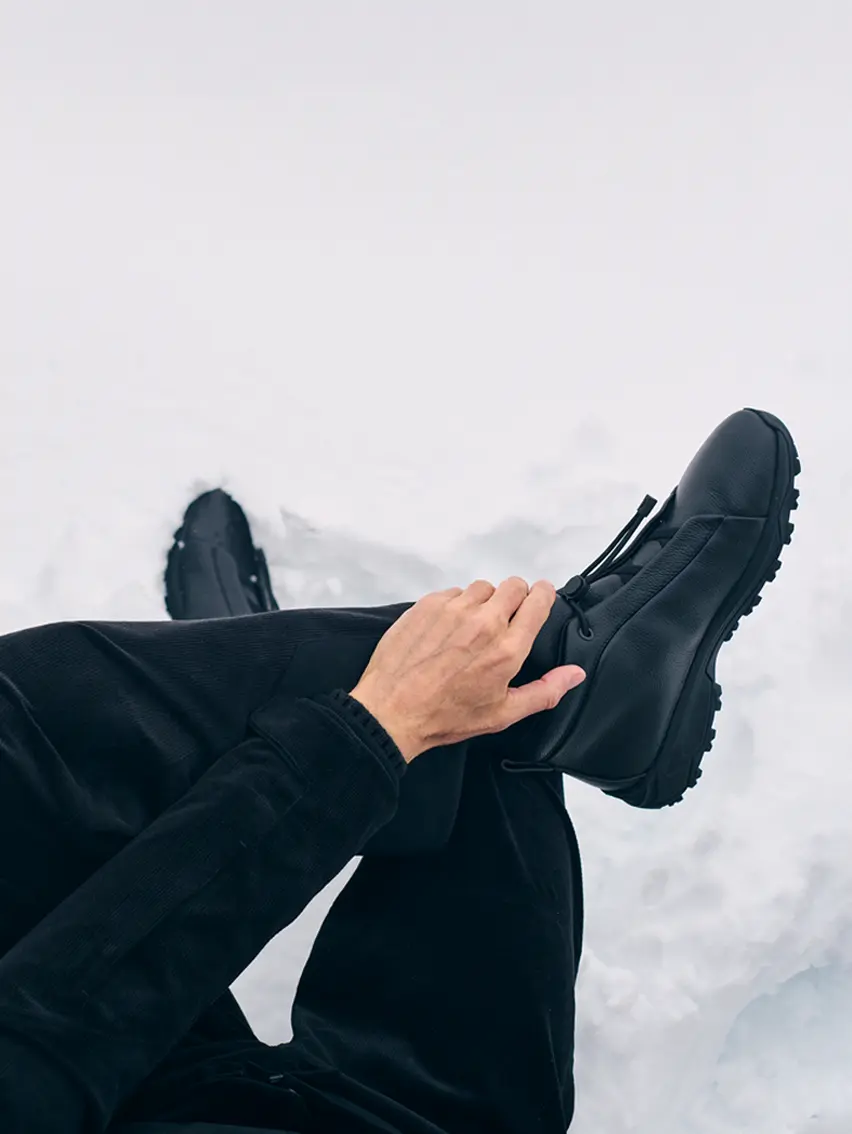 Close-up of ZEGNA Vetta Boots from the FW25 season.