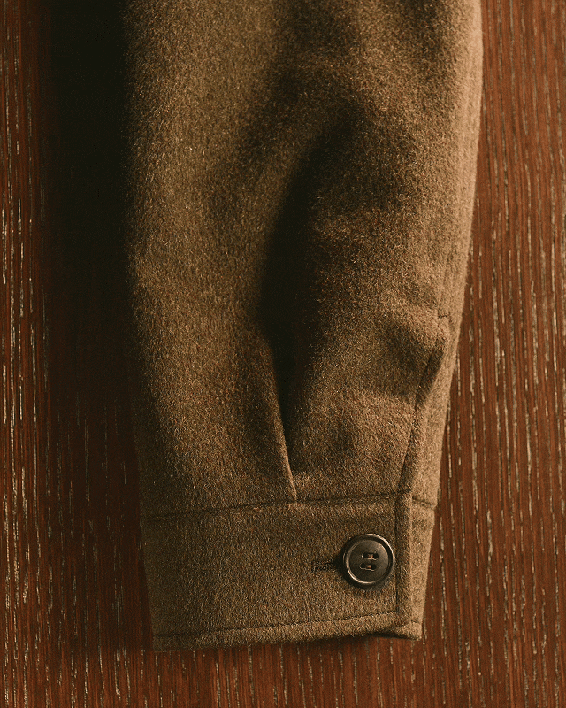 Detail of the shirt cuff of the Oasi Cashmere Falcon Jacket, ZEGNA Fall/Winter 2026 collection.