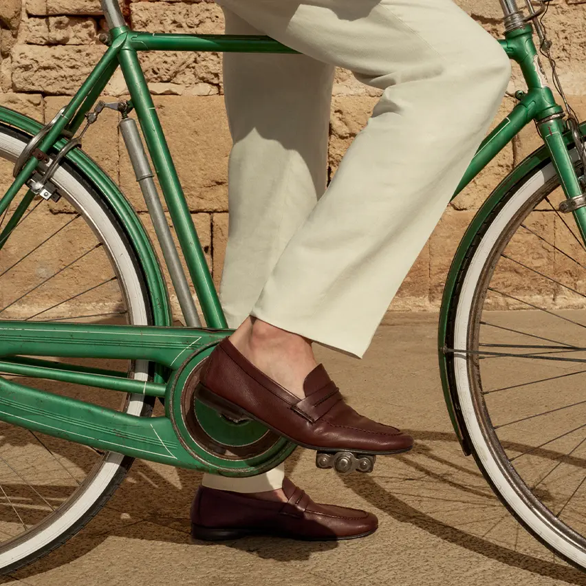 Men's Mocassin loafers crafted with fine Italian leather, from the ZEGNA Spring/Summer 2025 collection.