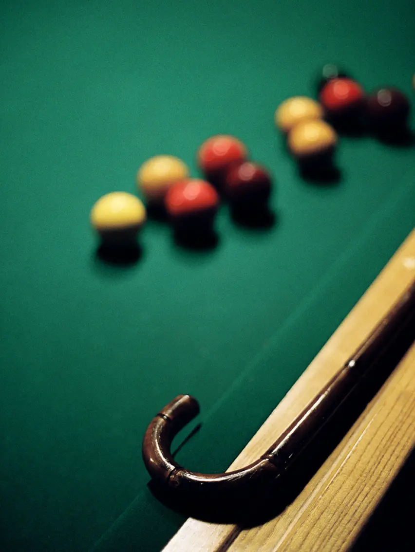 Close-up of billiard balls.