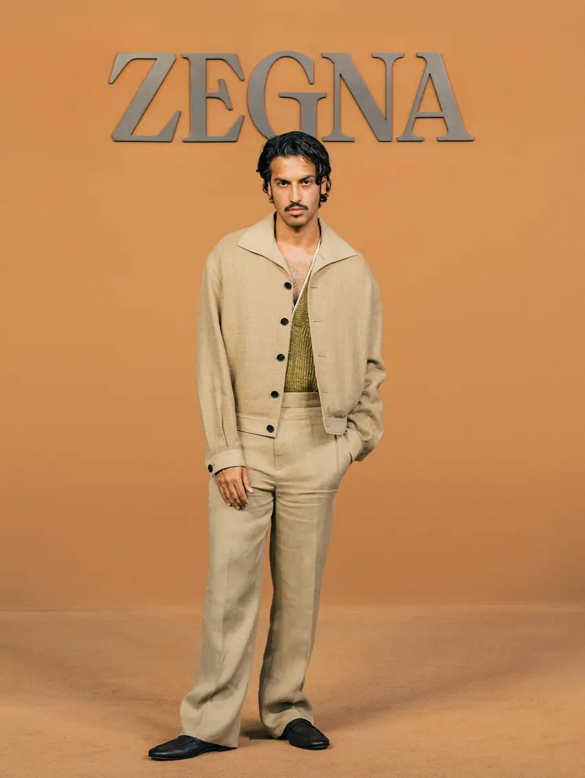 Hassan Ali (Cascou) 出席 ZEGNA 2026 年夏季時裝表演。