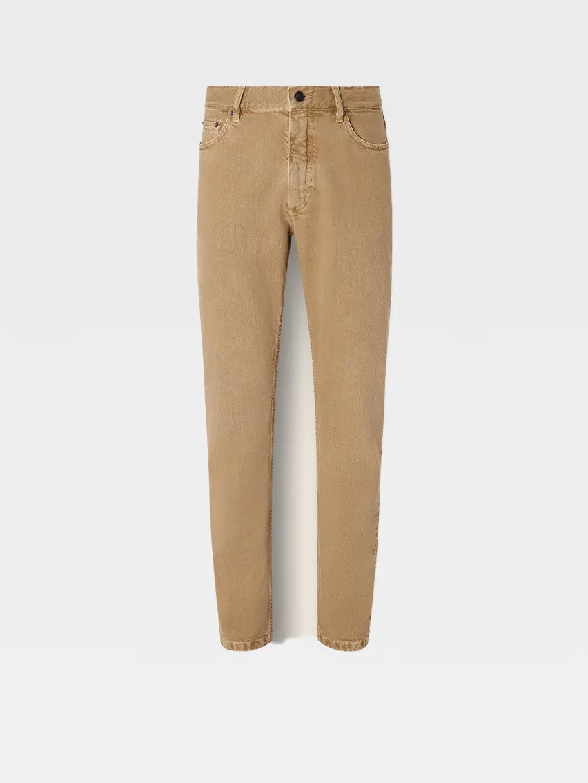 Beige Cotton Roccia Pants