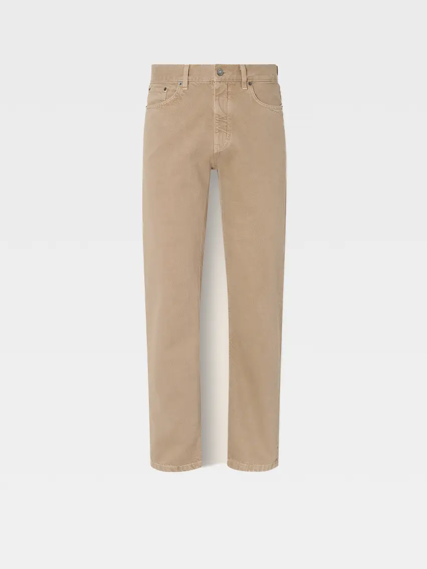 Beige Cotton Roccia Pants