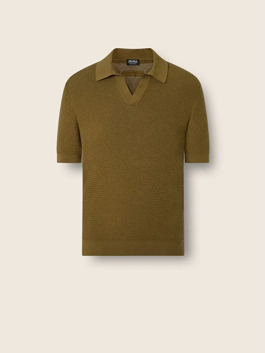 Olive Green Premium Cotton Polo Shirt