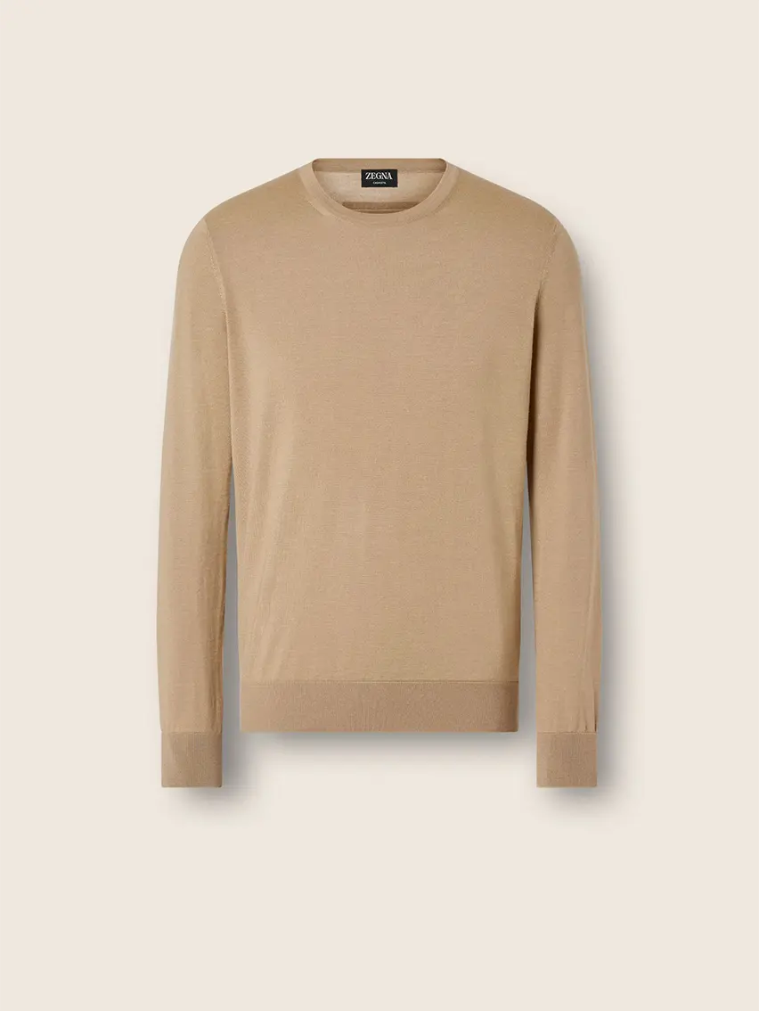 Beige Mélange Cashseta Crewneck