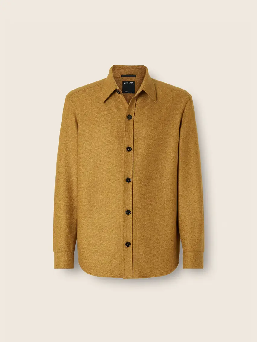 Yellow Multimélange Oasi Cashmere Overshirt.