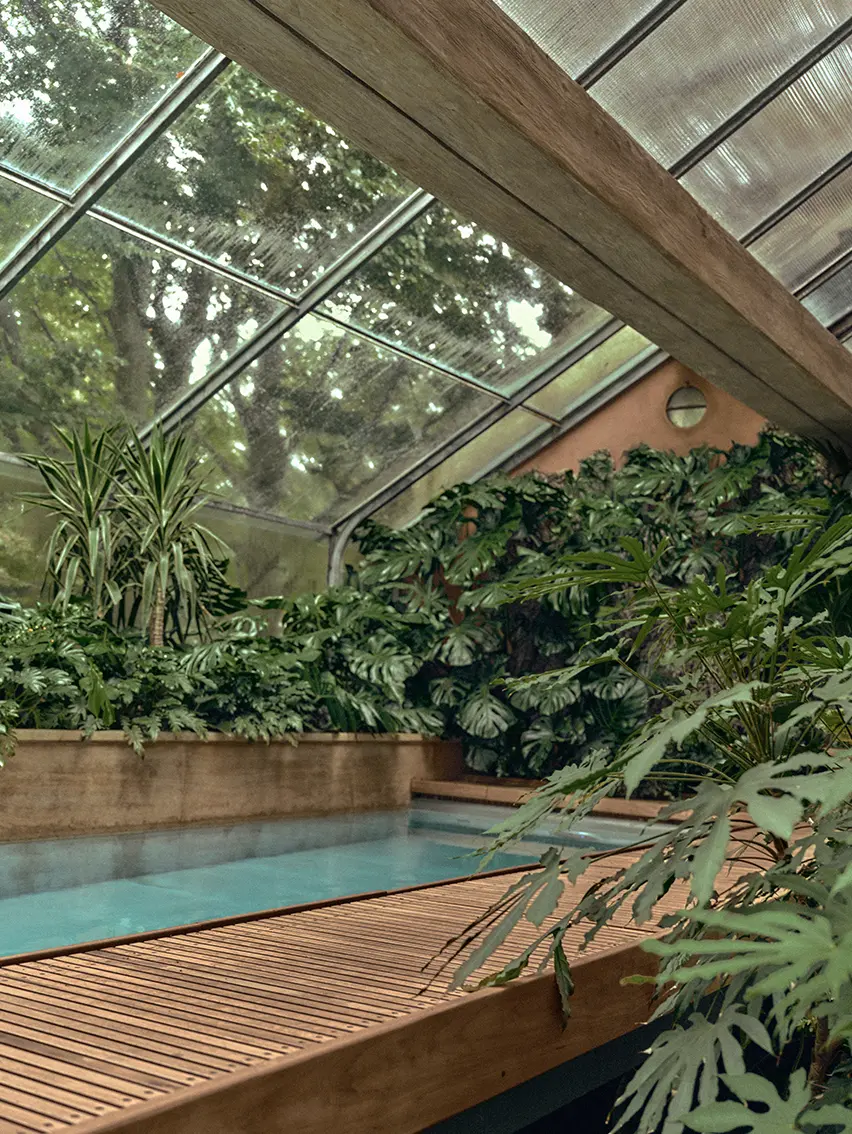 A refined natural setting defined by organic forms and a calm, immersive atmosphere.