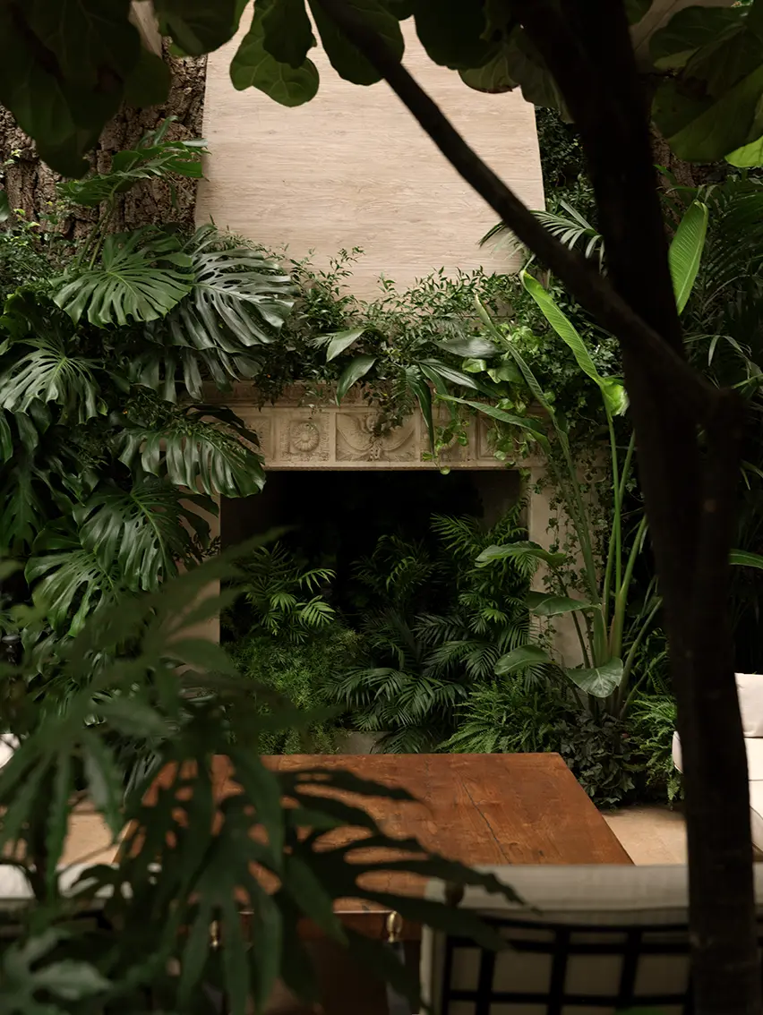 Refined interior setting with natural textures and a calm, immersive atmosphere.