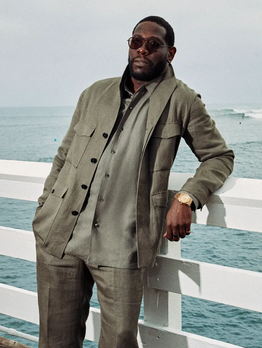 Easy Otabor at the ZEGNA Summer 2027 Fashion Show.