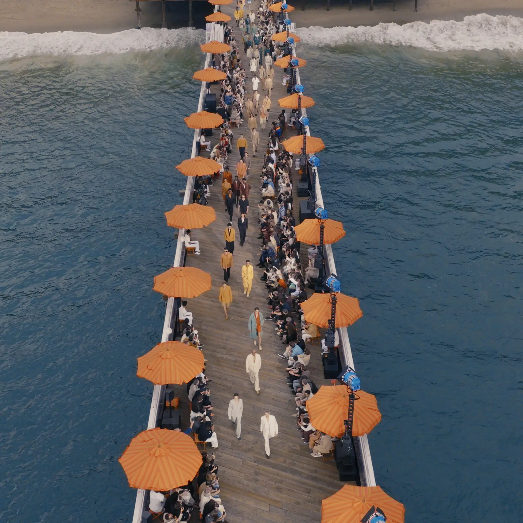 Models on the runway at the ZEGNA Summer 2027 Fashion Show.
