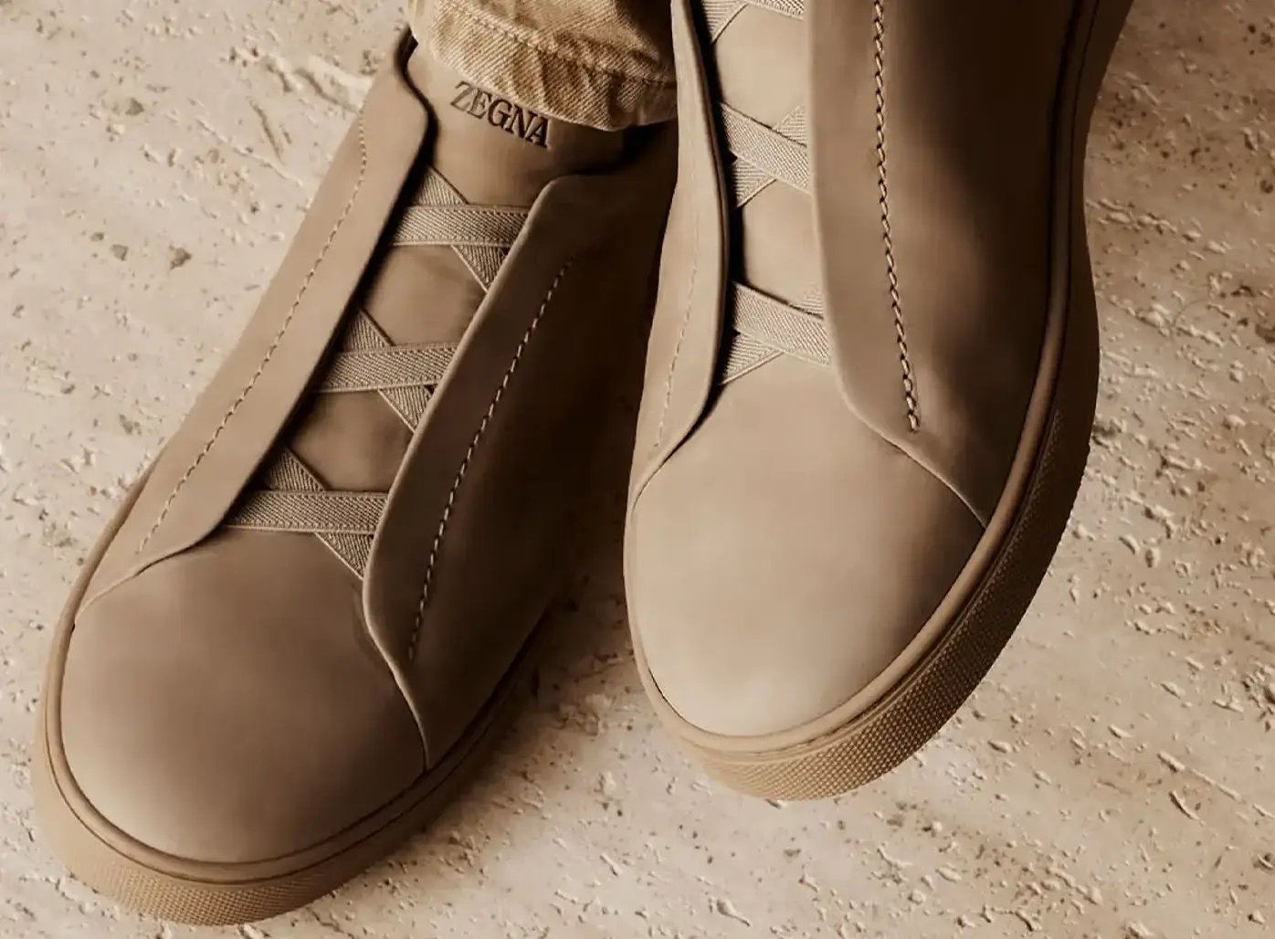 Close-up of Triple Stitch™ from the ZEGNA SS26 collection.