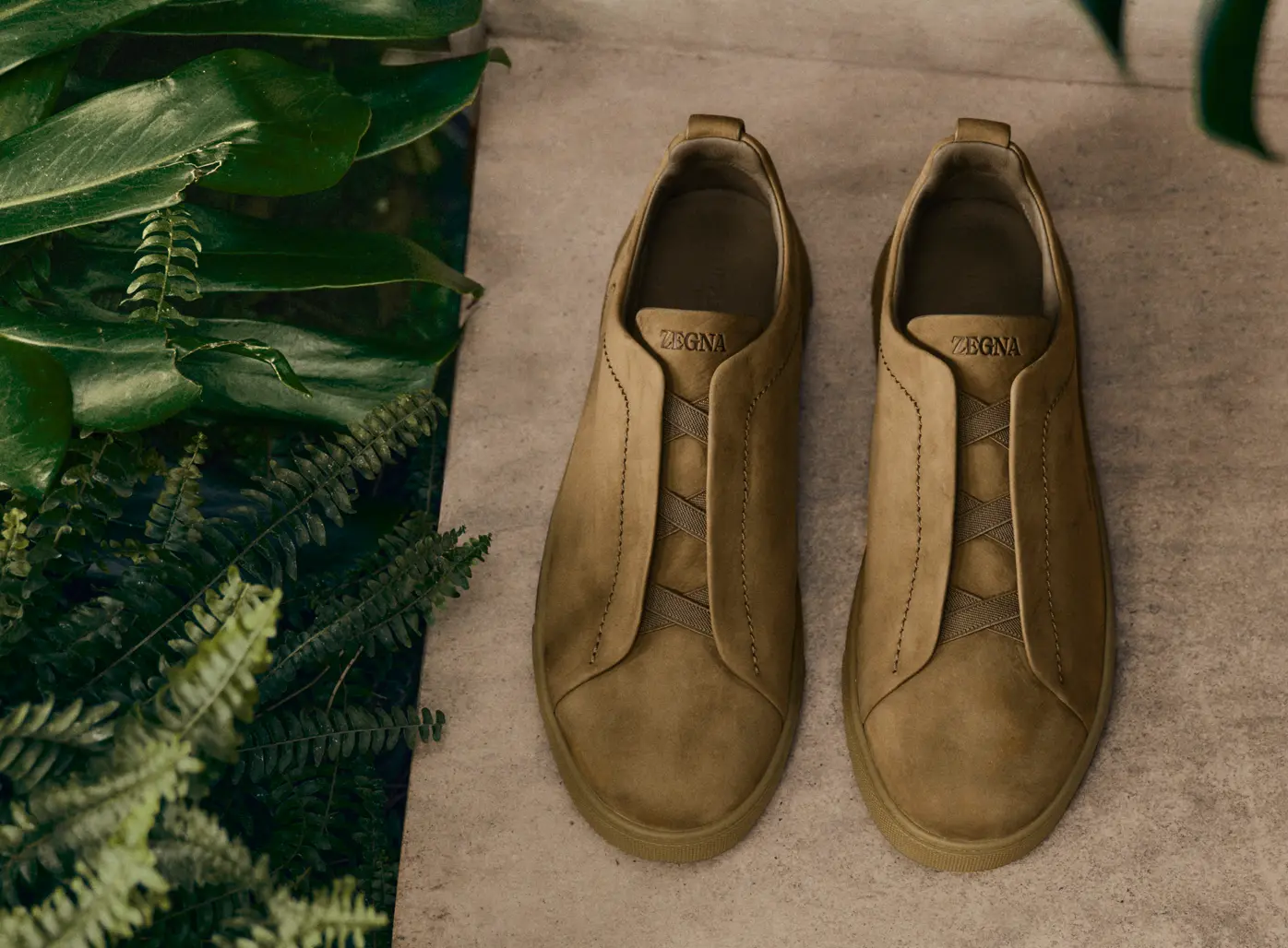 Nahaufnahme der Triple Stitch™ Sneaker aus der ZEGNA SS26 Kollektion.