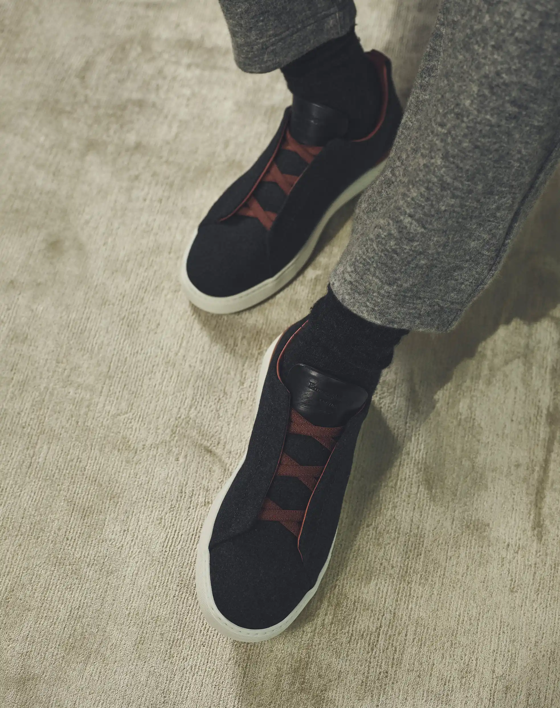 Zegna iconic Triple Stitch Sneakers for men