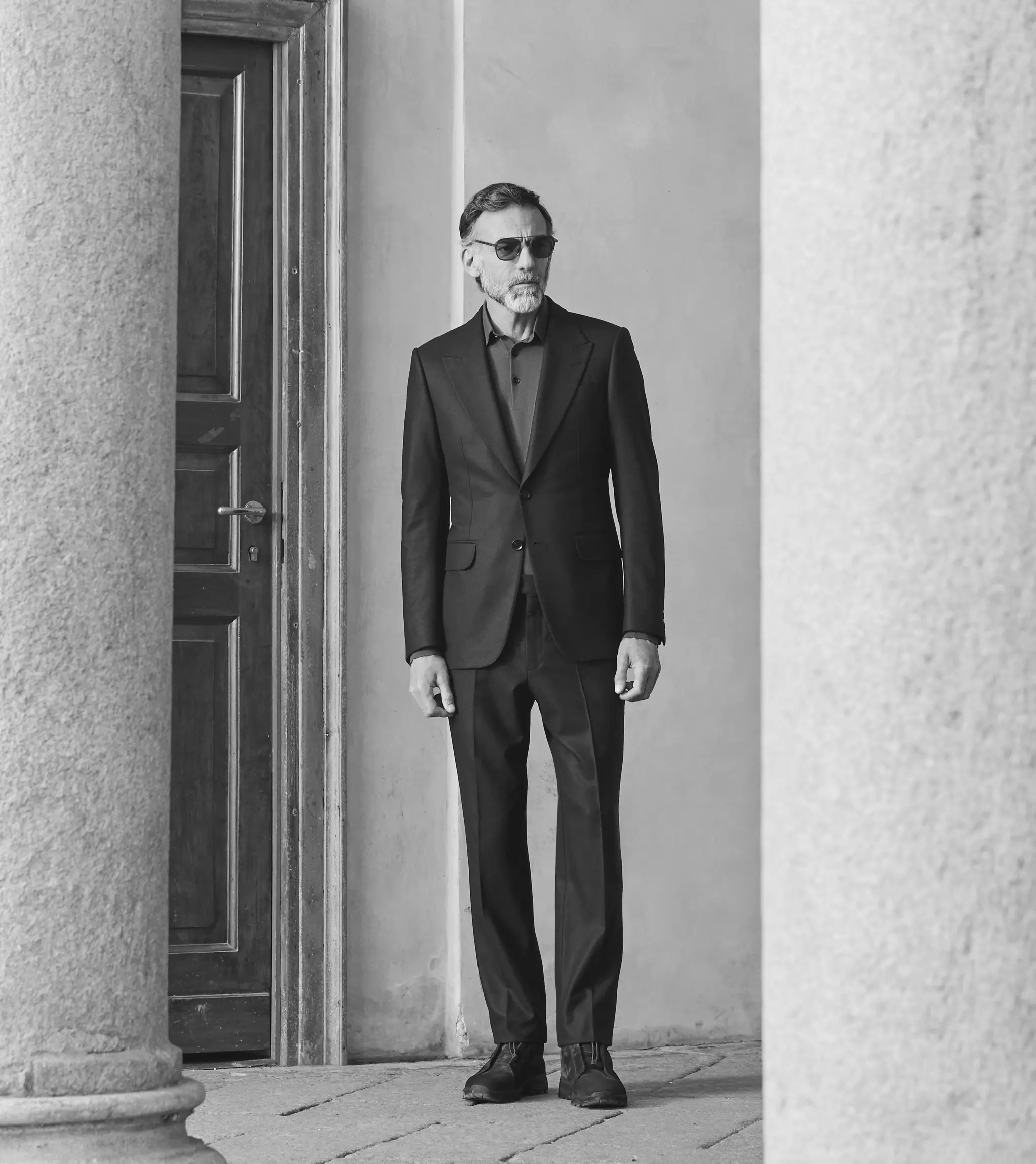 Man wearing exclusive ZEGNA Torino style tailored suit.