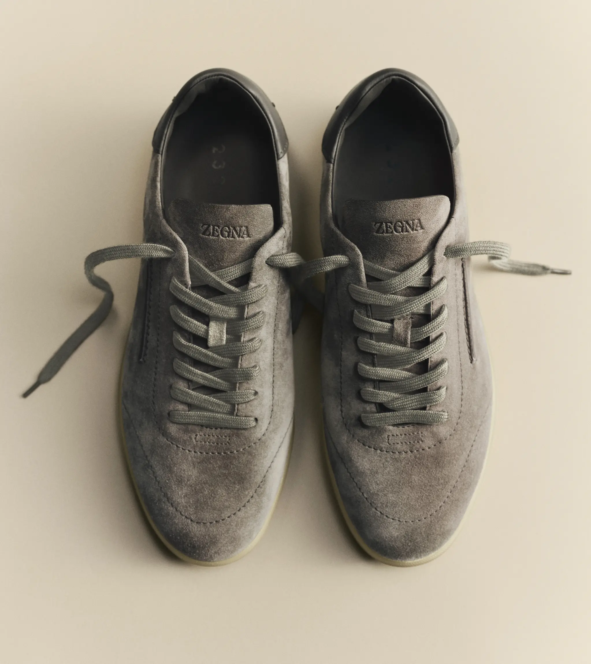 232 suede sneakers in the ZEGNA Ardesia Lavato color, part of the Spring Summer 2026 collection.