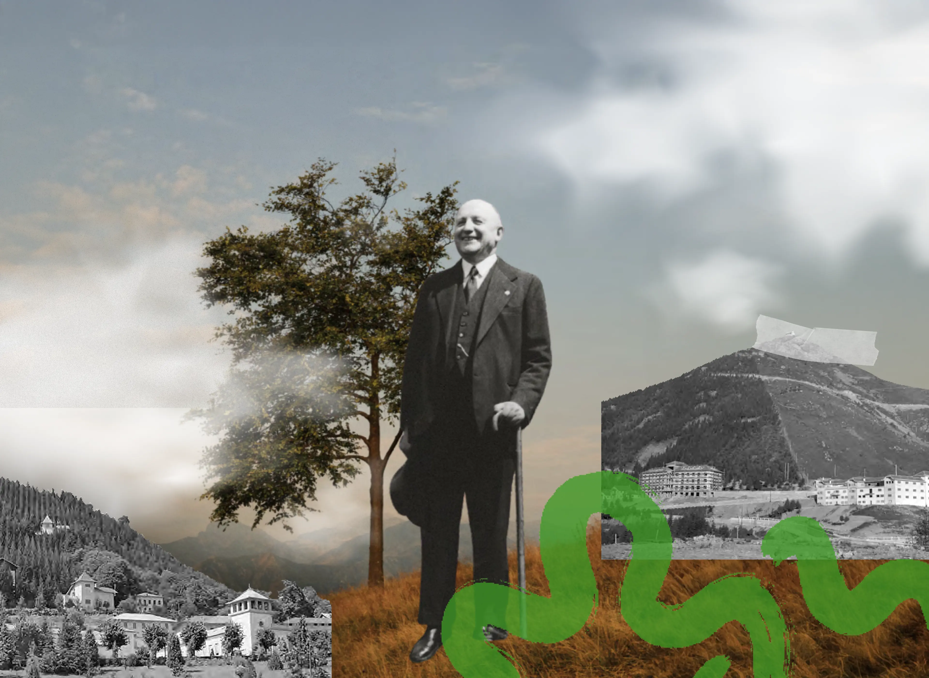 ZEGNA(杰尼亚)品牌创始人 Ermenegildo Zegna 的插图。