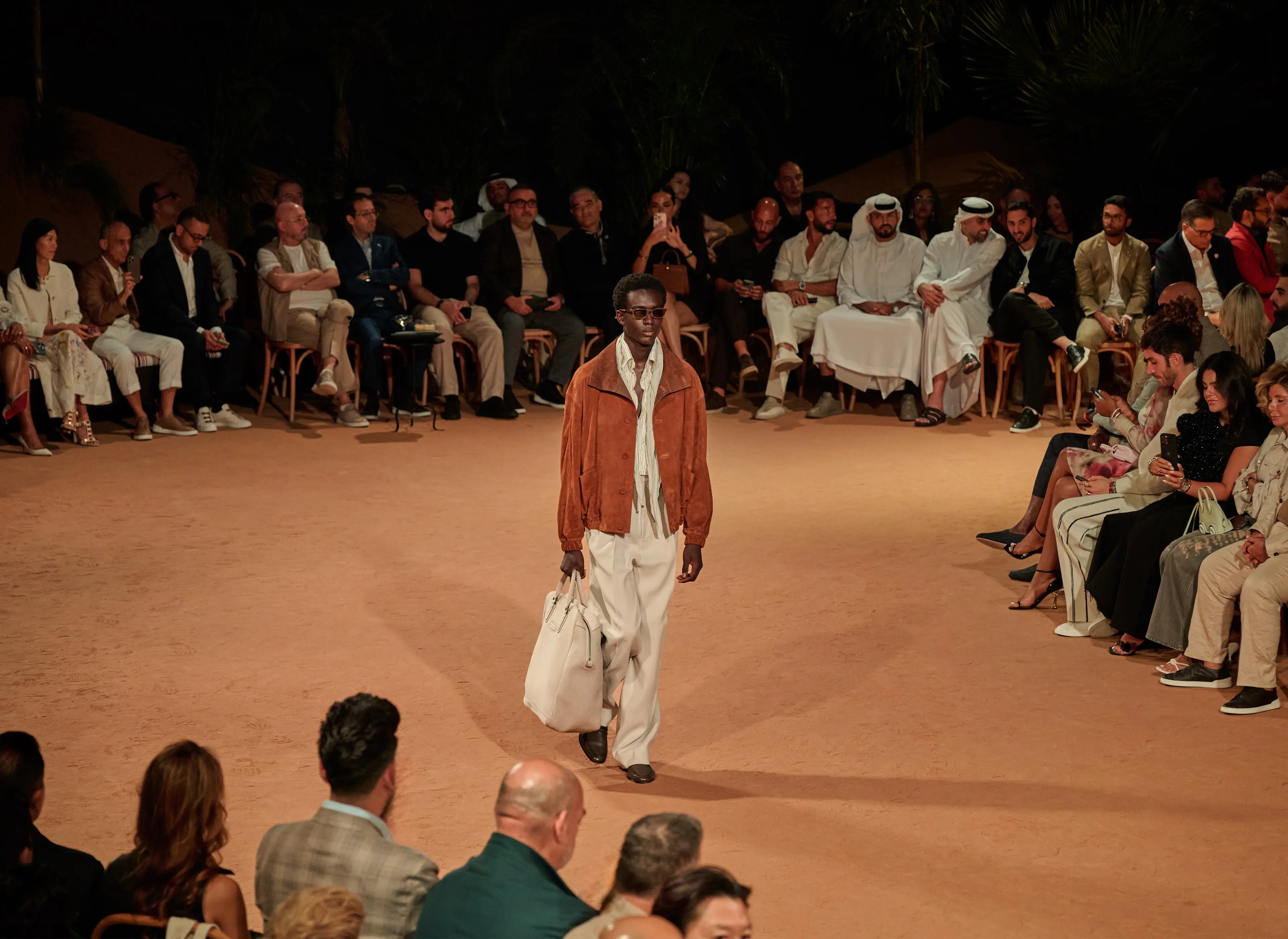 Model walks the runway at the ZEGNA Summer 2026 Fashion Show.