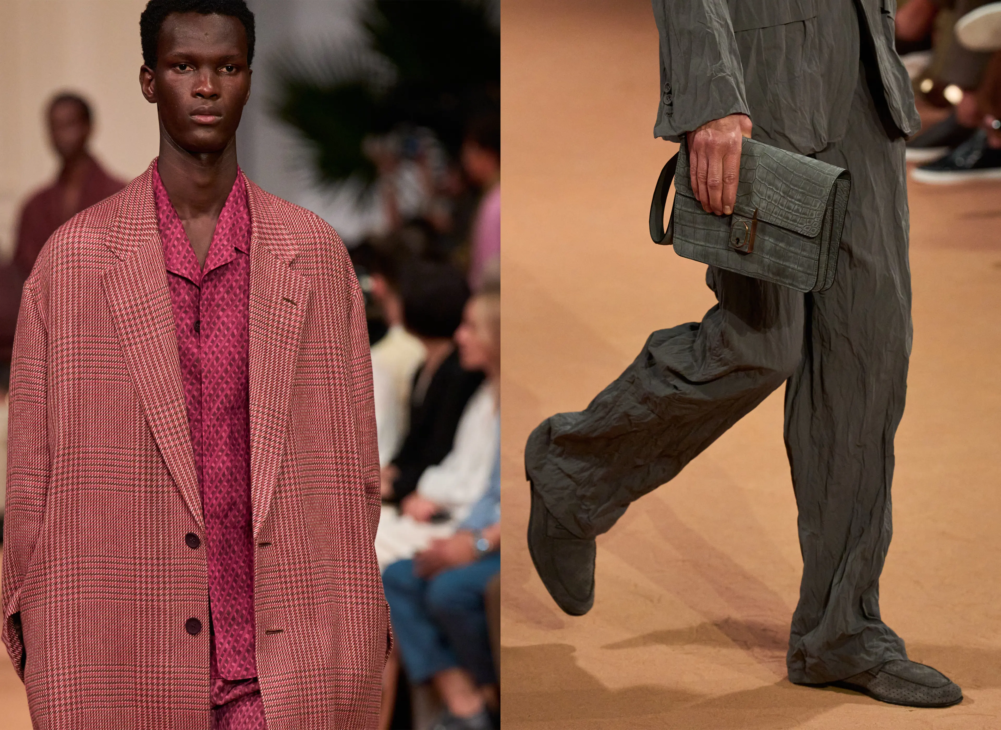 Model walks the runway at the ZEGNA Summer 2026 Fashion Show.