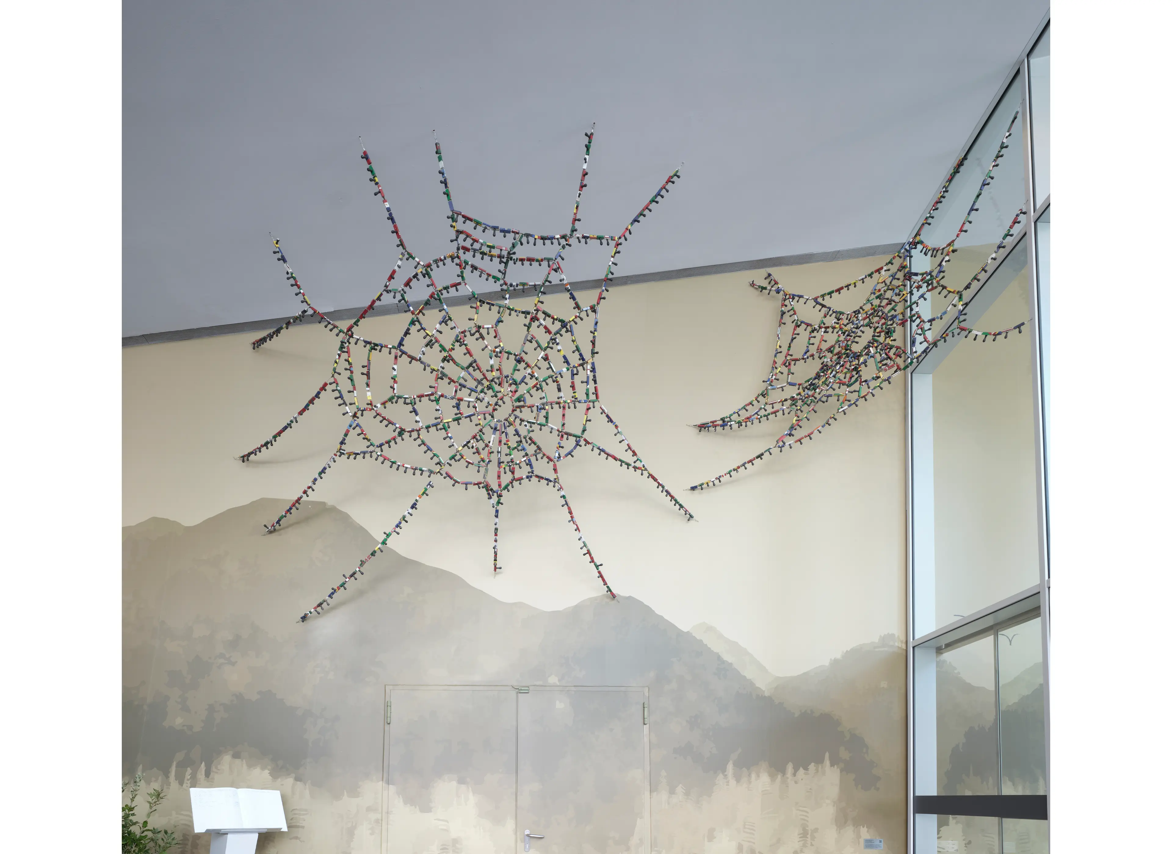 Reena Saini Kallat Untitled Cobweb (knots and crossings) 2013 mixed media artwork at ZEGNA HQ.