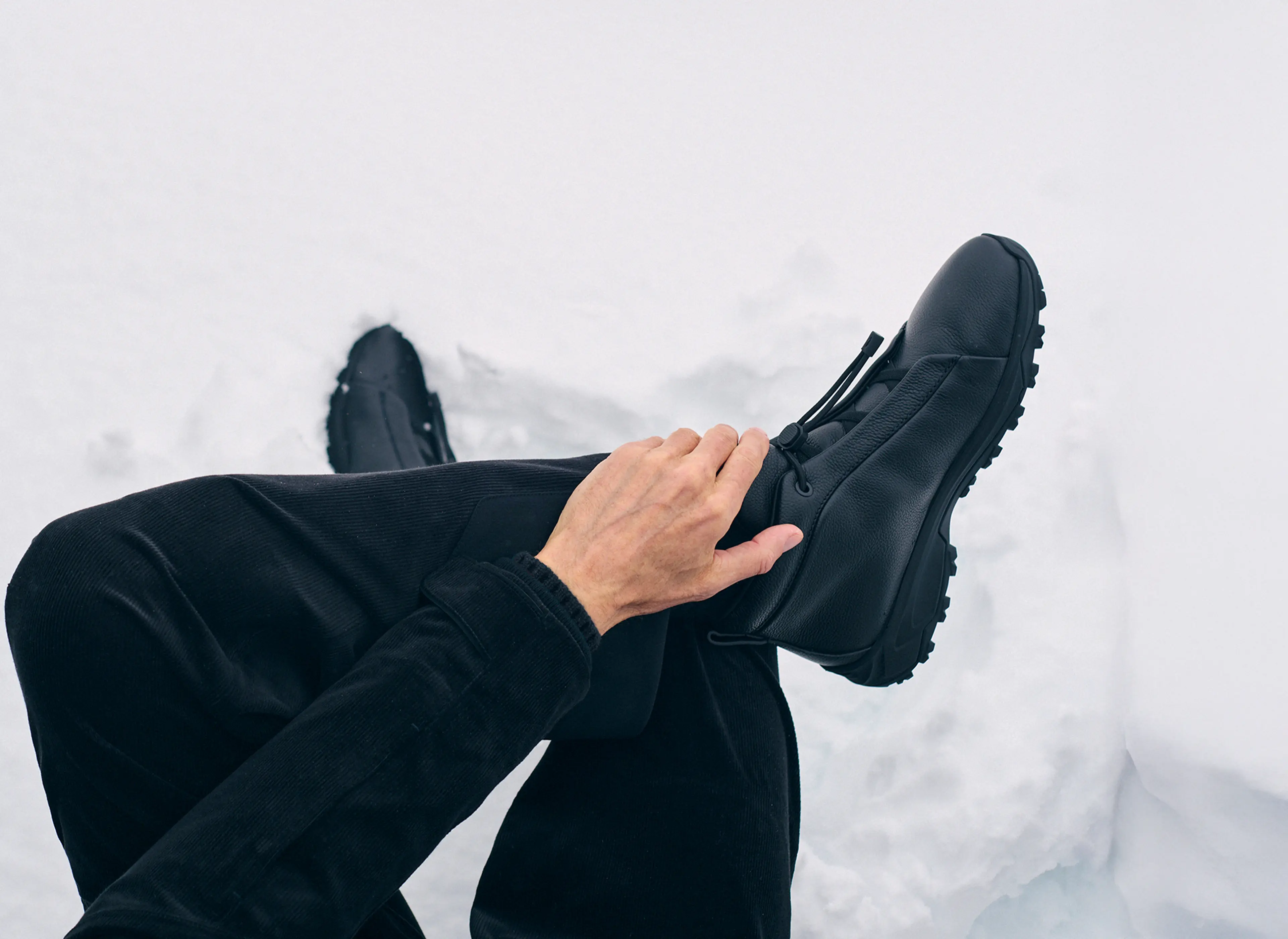 Close-up of ZEGNA Vetta Boots from the FW25 season.