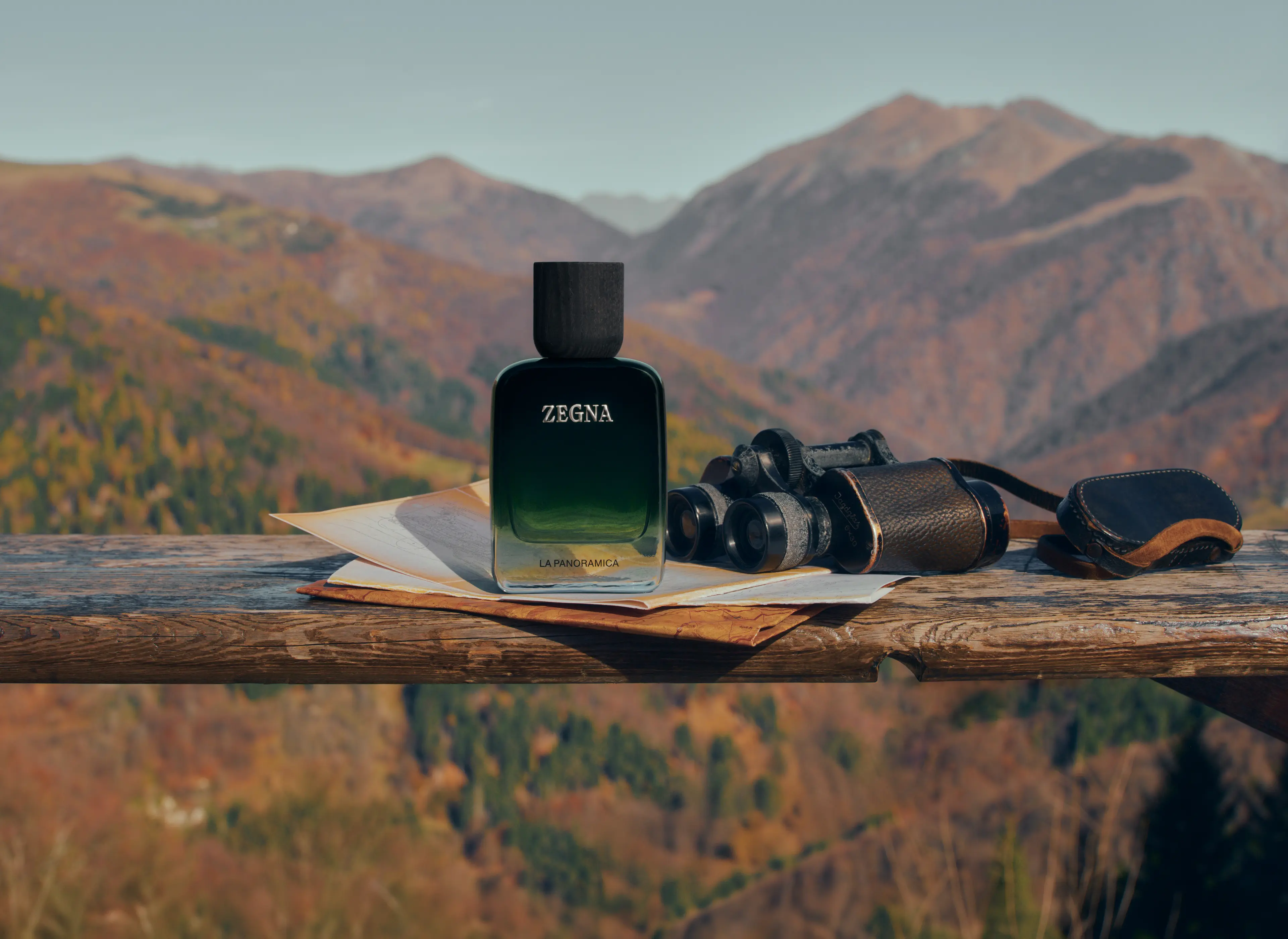The ZEGNA La Panoramica fragrance in its signature design.